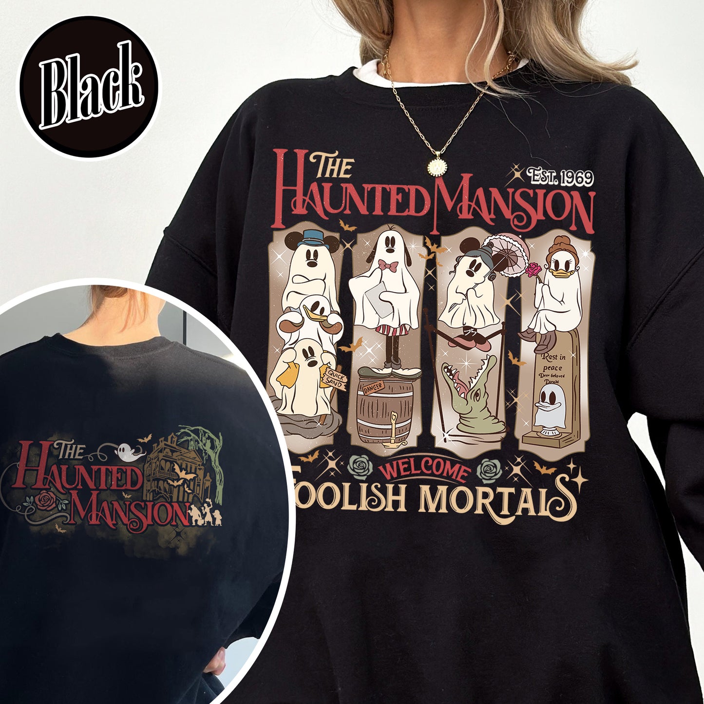 Halloween Sweatshirt, Haunted Mansion Halloween Sweatshirt, Not So Scary Halloween Party Sweatshirt