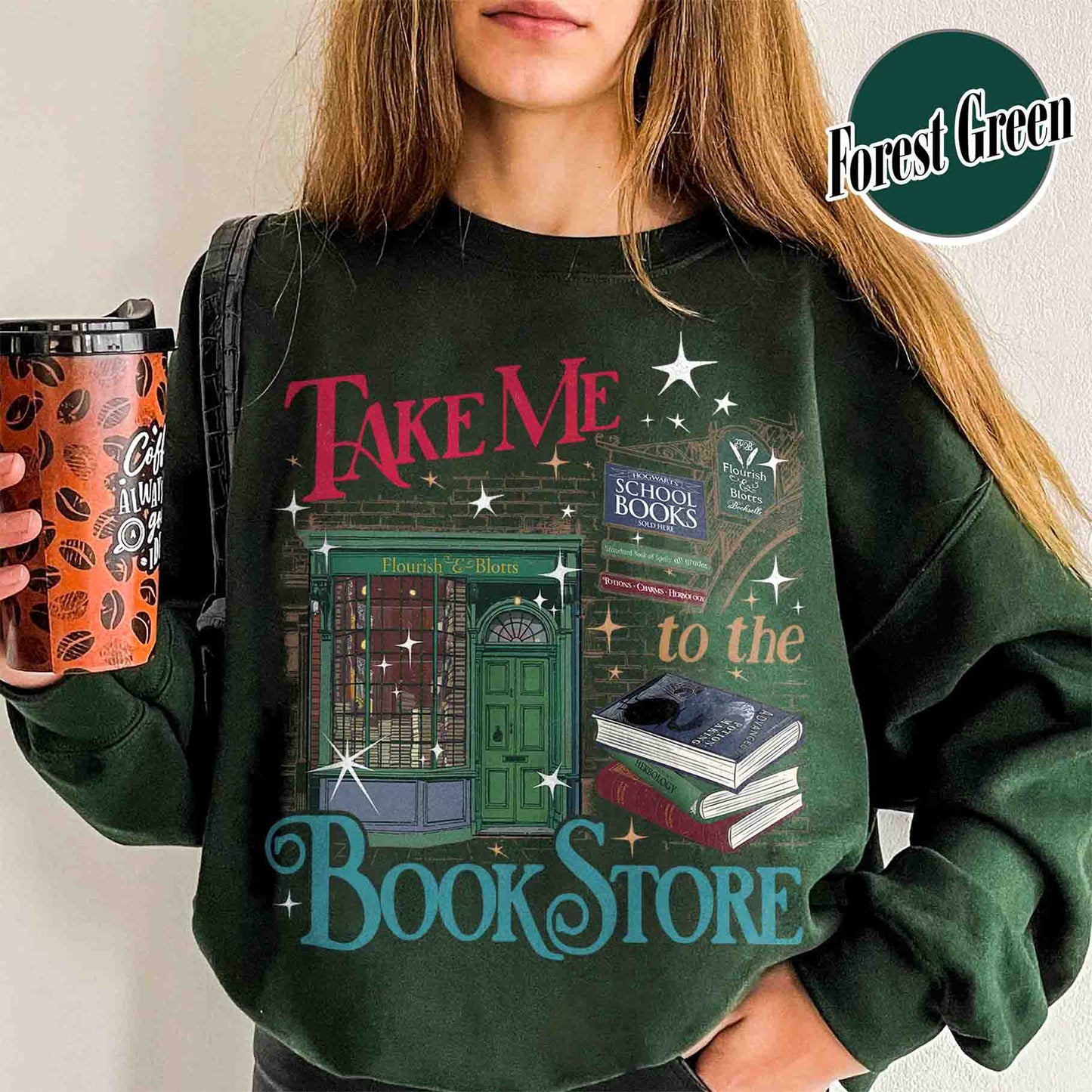 Wizard Book Shop Sweatshirt, Take Me to the Book Store Sweatshirt, Bookseller Wizarding HP World sweatshirt