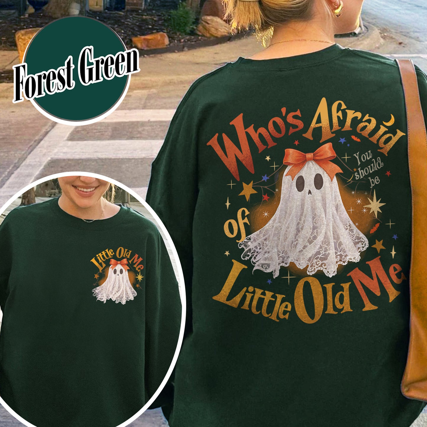 Halloween Ghost Sweatshirt, Whos Afraid of Little Old Me Sweatshirt, Will You Should Be Sweatshirt