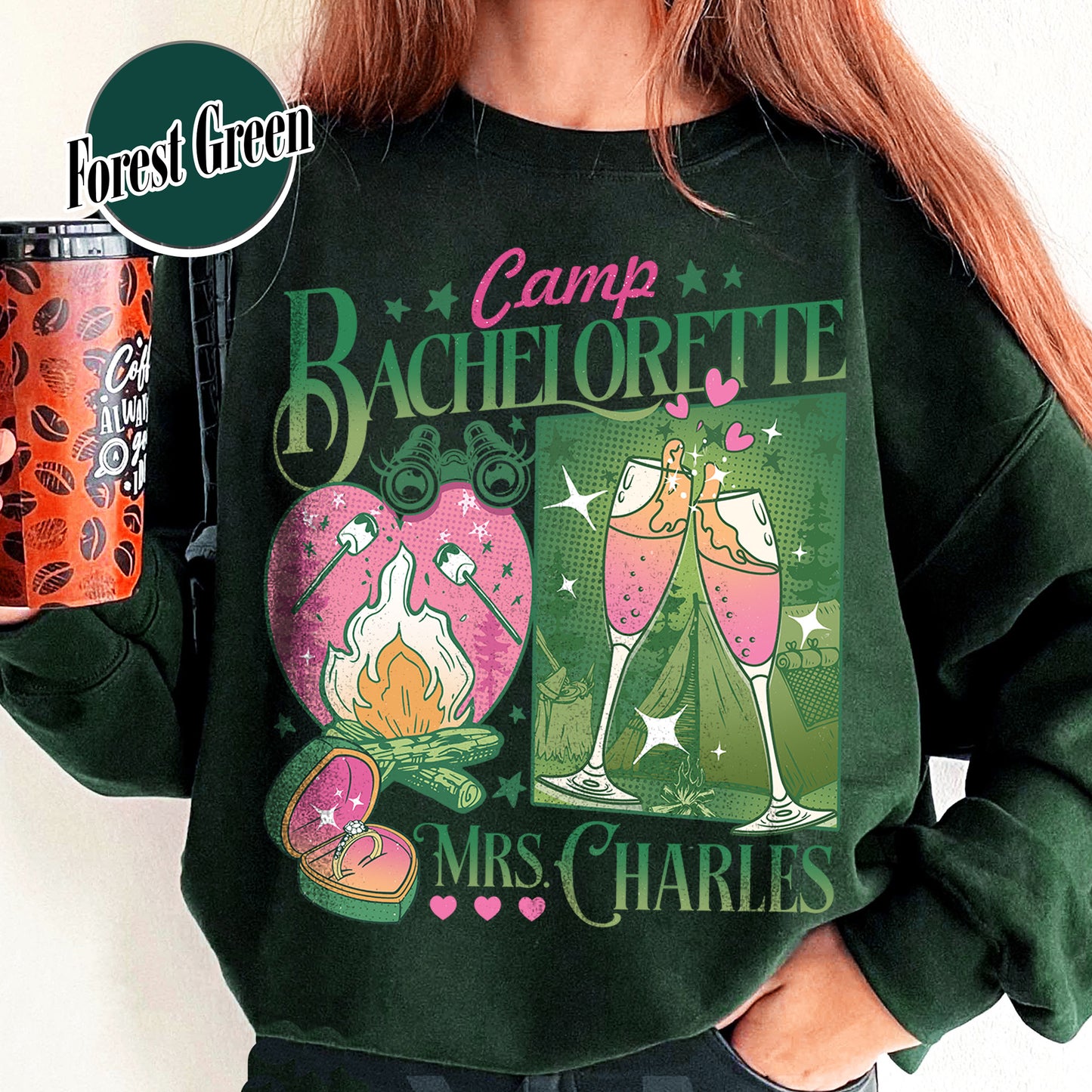 Bachelorette Sweatshirt, Custom Camp Bachelorette Party Sweatshirt, Hiking Bridal Party Sweatshirt