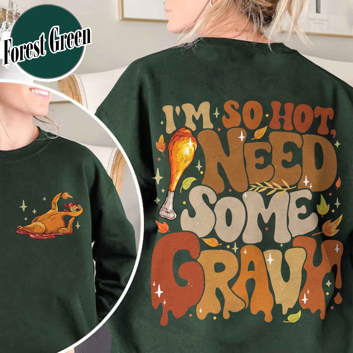 Couple Matching Thanksgiving Sweatshirt, Thanksgiving Couples Sweatshirt, Thanksgiving Sweatshirt for Couples, Gravy and Turkey Couple Sweatshirt, Im So Hot Sweatshirt