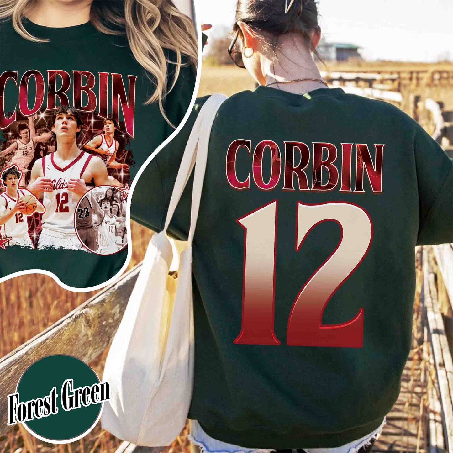 Custom Football Mom Sweatshirt, Football Mom Sweatshirt With Picture, Custom Senior Basketball Sweatshirt