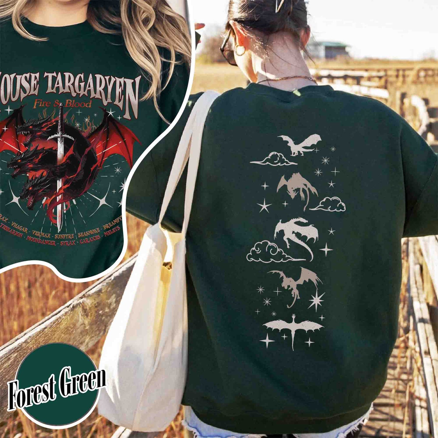 HOTD Sweatshirt, House of the D Sweatshirt, GOT Sweatshirt, Meleys, Shirt With Dragons, Dragon Lovers Sweatshirt, Targaryen Sweatshirt, Team Black, Dragons
