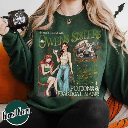 Salem Apothecary Halloween Sweatshirt, Owens Sisters Apothecary Witchy Sweatshirt