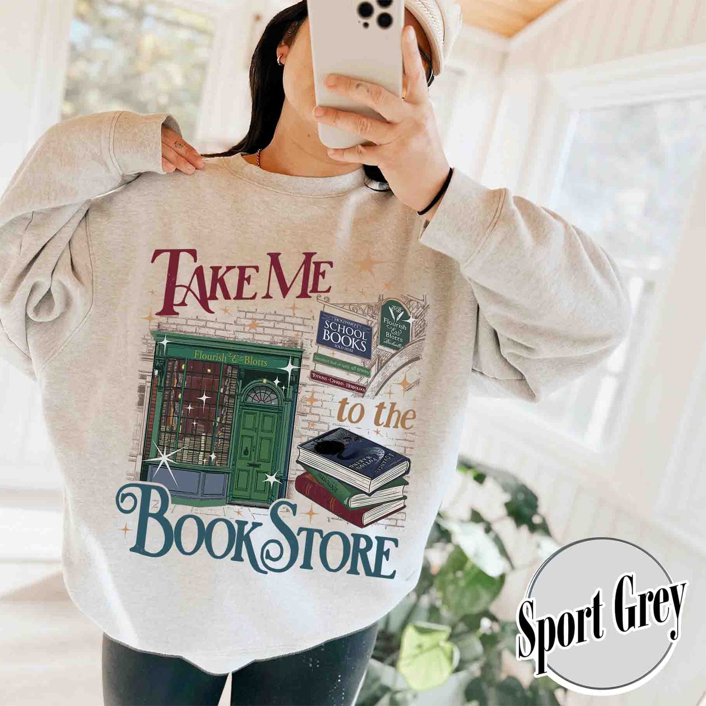 Wizard Book Shop Sweatshirt, Take Me to the Book Store Sweatshirt, Bookseller Wizarding HP World sweatshirt
