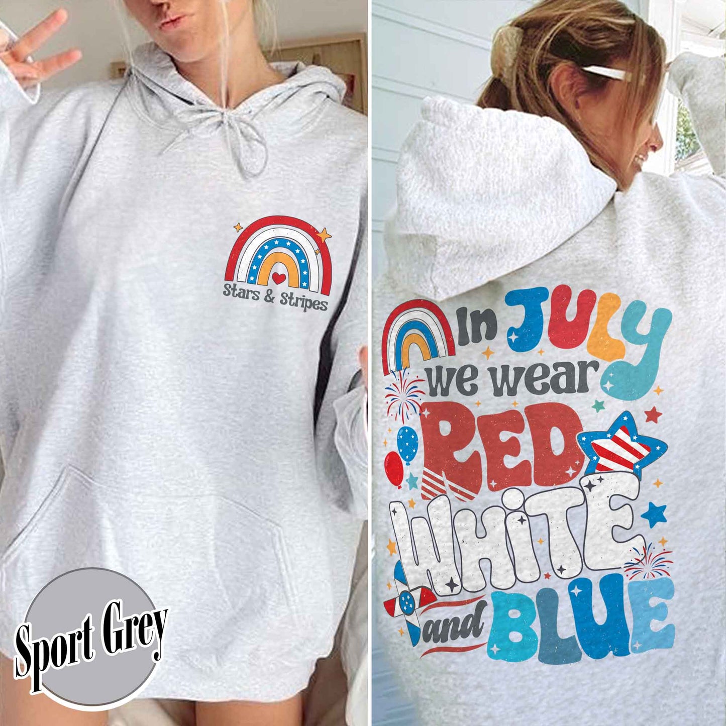 Firecracker Hoodie For 4th Of July, Stars And Stripes Hoodie, Red White And Blue, Cute 4th Of July, Usa Hoodie, Patriotic Hoodie