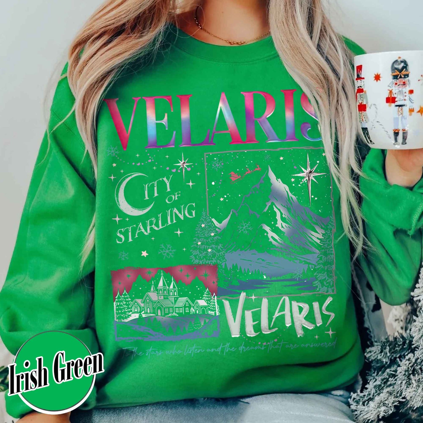 Velaris City Starlight Sweatshirt, Velaris City Sweatshirt, Bookish Gift, Acotar Book Club, Booked for Christmas Acotar, Velaris the Night Court Acotar