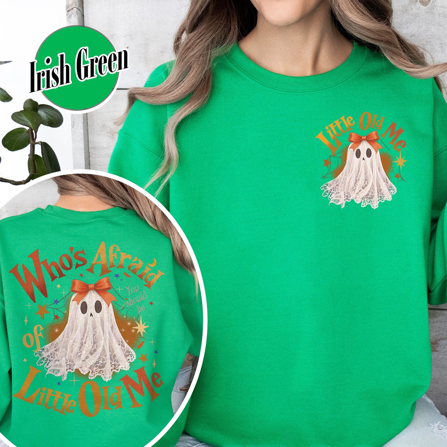 Halloween Ghost Sweatshirt, Whos Afraid of Little Old Me Sweatshirt, Will You Should Be Sweatshirt