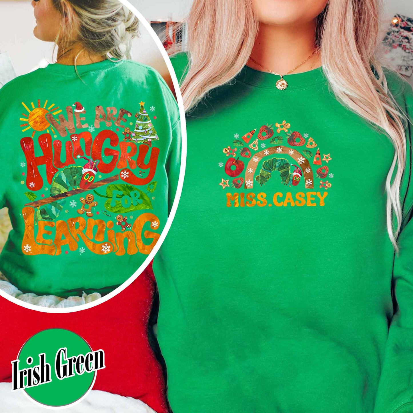 We Are Hungry for Learning Sweatshirt, We Are Hungry for Learning Christmas, Funny Teacher Sweatshirt, Teacher Christmas Sweatshirt, Teacher Christmas Gift