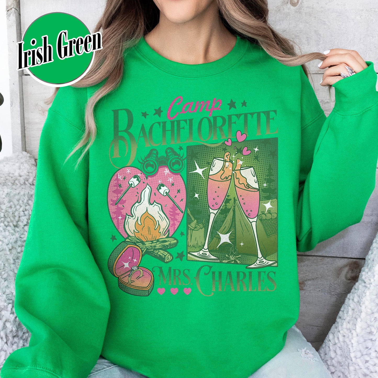 Bachelorette Sweatshirt, Custom Camp Bachelorette Party Sweatshirt, Hiking Bridal Party Sweatshirt