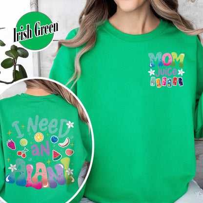 Summer Sweatshirt,Mom juice Sweatshirt, I Need An Alani Sweatshirt, Vintage Summer Sweatshirt