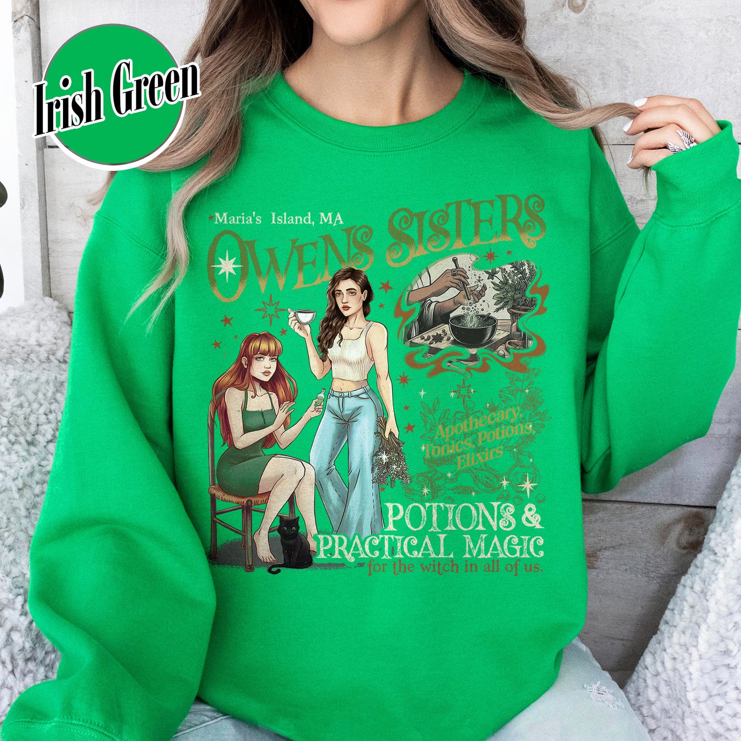 Salem Apothecary Halloween Sweatshirt, Owens Sisters Apothecary Witchy Sweatshirt