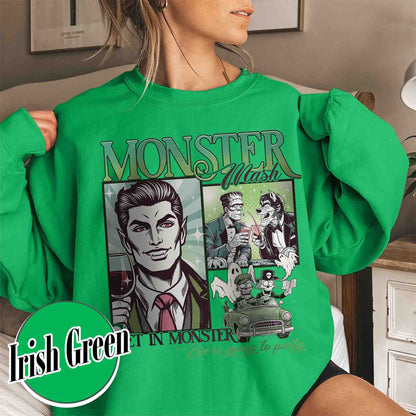 Halloween Sweatshirt, Monster Mash Sweatshirt, Get in Monster Sweatshirt, Ghost Halloween Sweatshirt