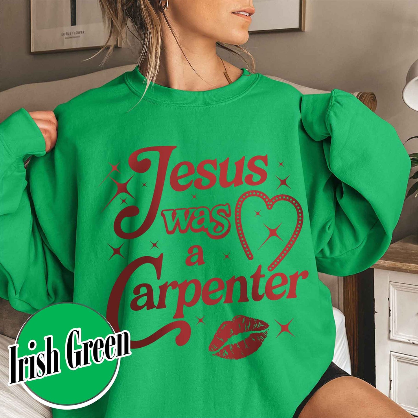 Jesus Was A Carpenter Sweatshirt, Festival Sweatshirt, Vintage Inspired Sweatshirt, Concert Sweatshirt, Soft Girl Aesthetic, Music Lover Gift