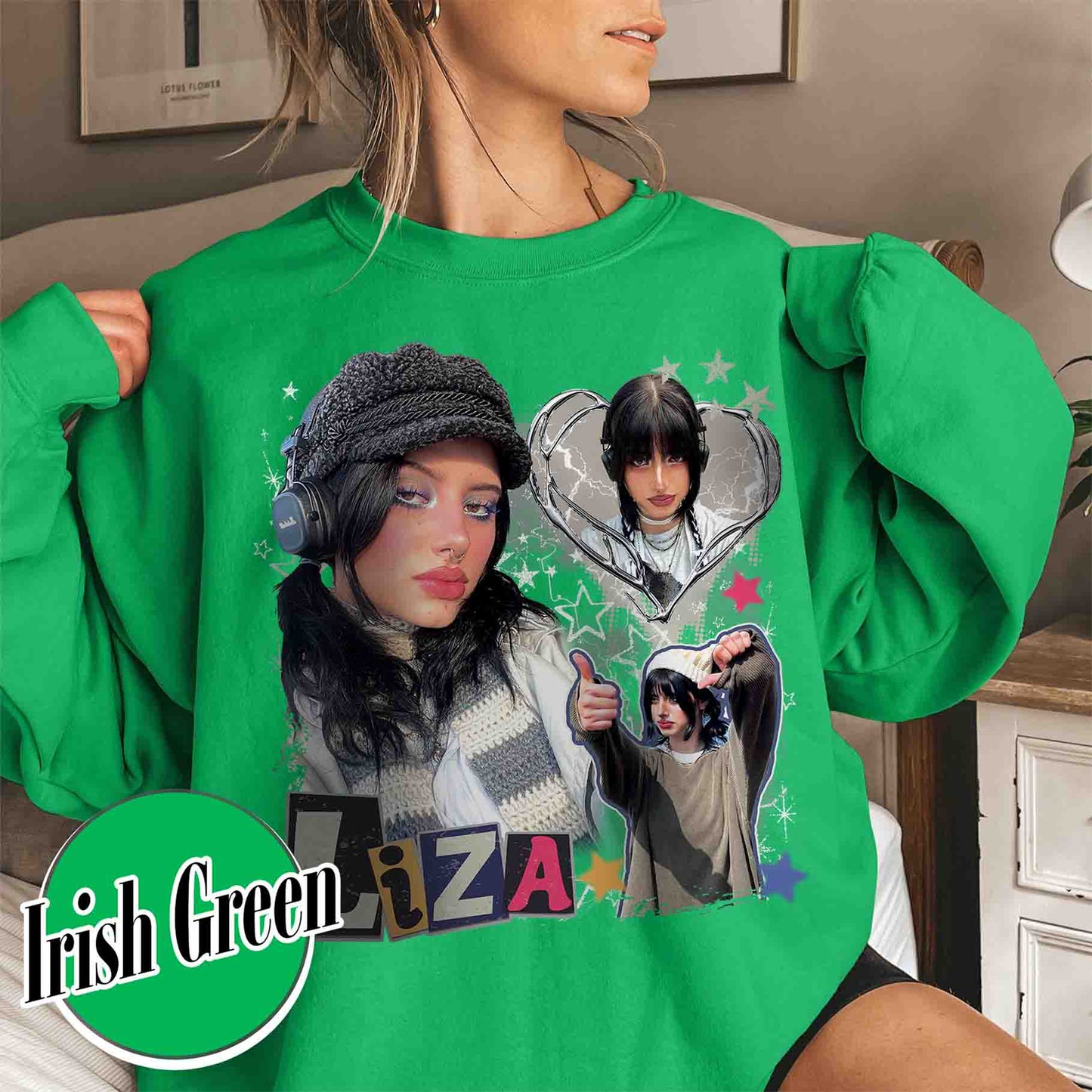 Custom Y2k Sweatshirt, Custom Photo Bootleg Girlfriend, 90s Retro Sweatshirt