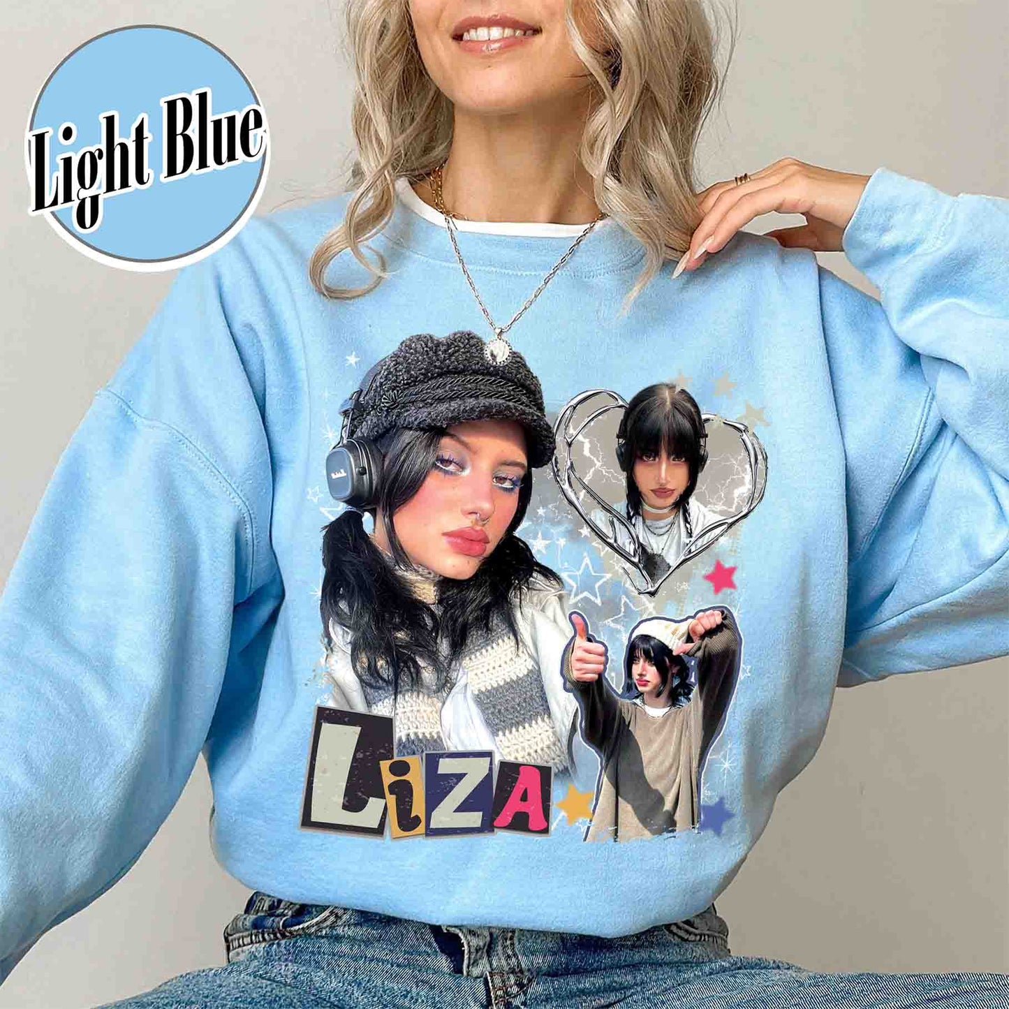 Custom Y2k Sweatshirt, Custom Photo Bootleg Girlfriend, 90s Retro Sweatshirt