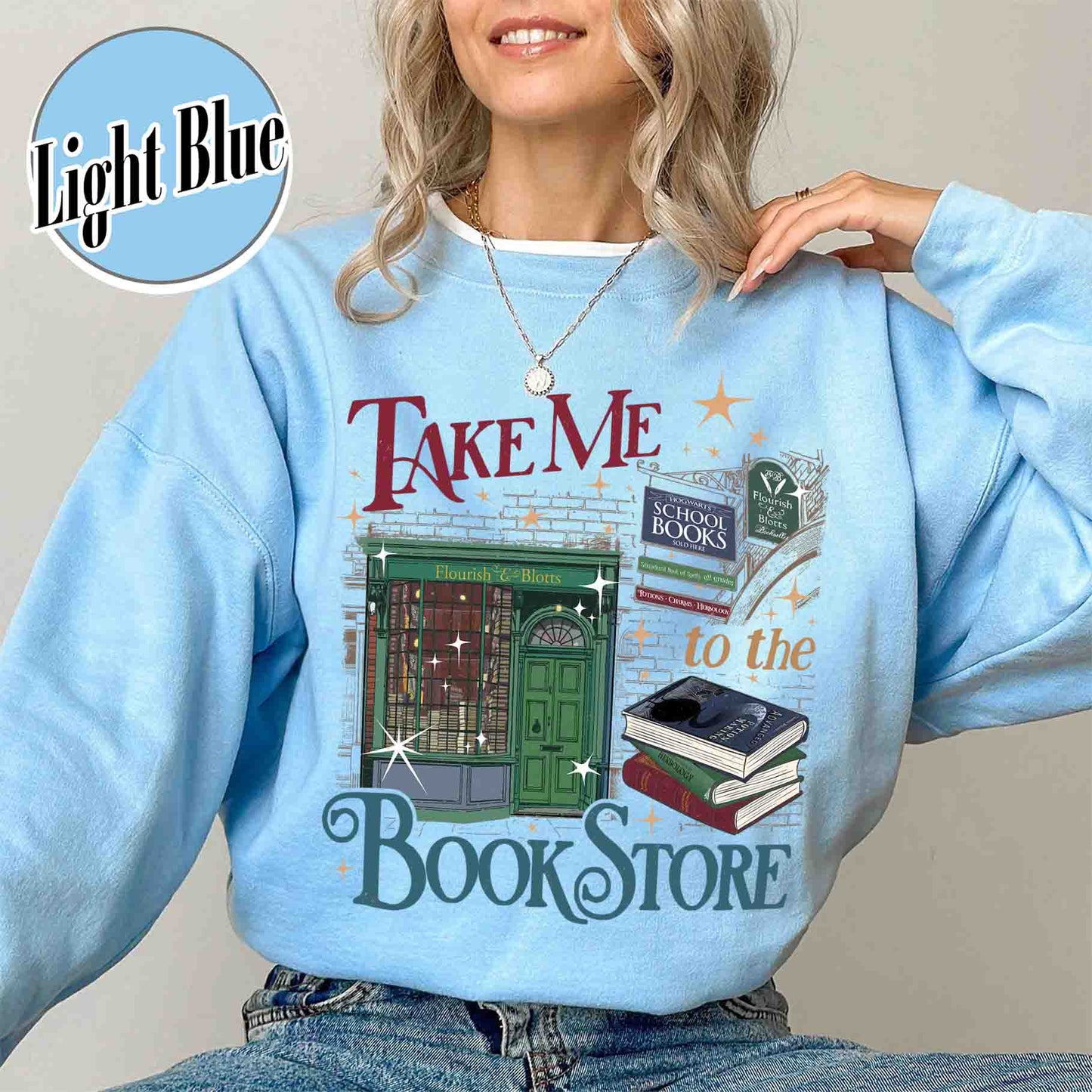 Wizard Book Shop Sweatshirt, Take Me to the Book Store Sweatshirt, Bookseller Wizarding HP World sweatshirt