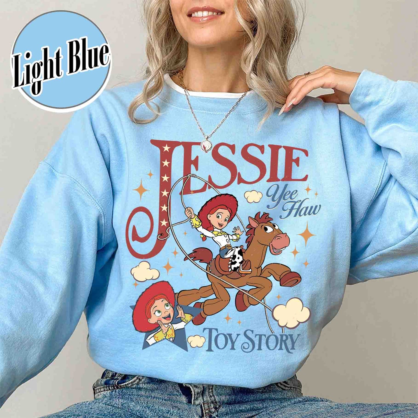 Woodie Jessie Characters Sweatshirt, Theme Park Trip Sweatshirt, Family Sweatshirt, Custom Couple Group Sweatshirt, Matching Sweatshirt