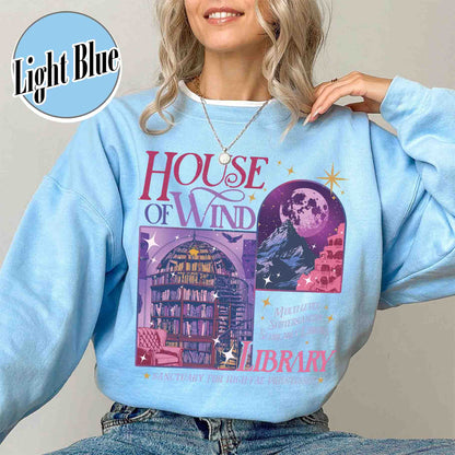 Bookish Sweatshirt, House of Wind Library Sweatshirt, Acotar Sweatshirt, Library Velaris Sweatshirt