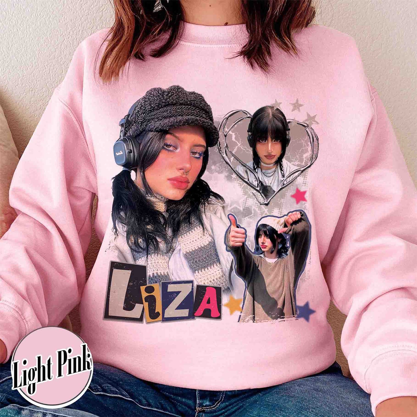 Custom Y2k Sweatshirt, Custom Photo Bootleg Girlfriend, 90s Retro Sweatshirt