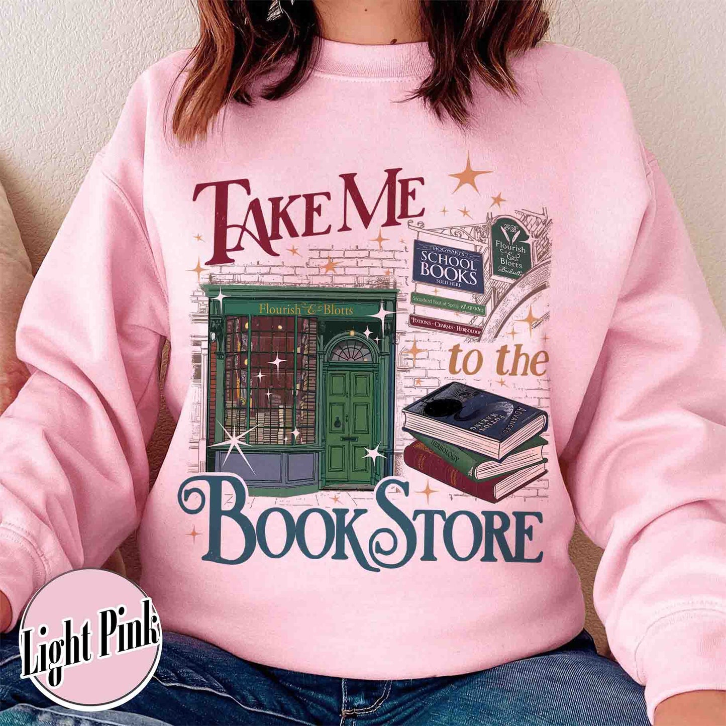 Wizard Book Shop Sweatshirt, Take Me to the Book Store Sweatshirt, Bookseller Wizarding HP World sweatshirt