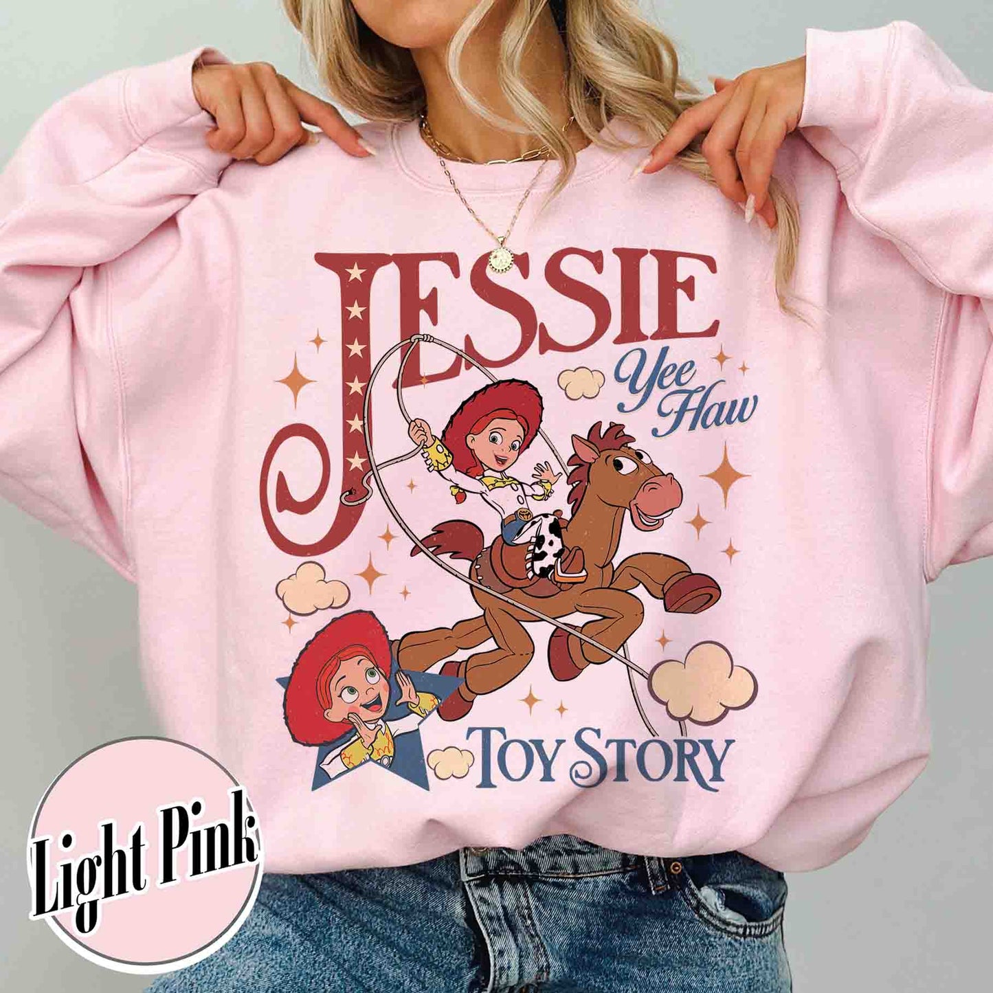 Woodie Jessie Characters Sweatshirt, Theme Park Trip Sweatshirt, Family Sweatshirt, Custom Couple Group Sweatshirt, Matching Sweatshirt