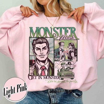 Halloween Sweatshirt, Monster Mash Sweatshirt, Get in Monster Sweatshirt, Ghost Halloween Sweatshirt