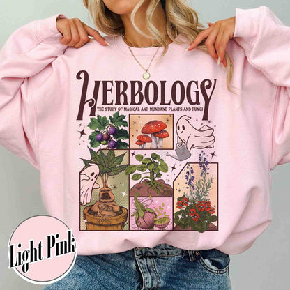 Halloween Sweatshirt, Herbology Plants Sweatshirt, Gardening Sweatshirt, Cute Ghost Sweatshirt