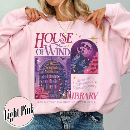 Bookish Sweatshirt, House of Wind Library Sweatshirt, Acotar Sweatshirt, Library Velaris Sweatshirt