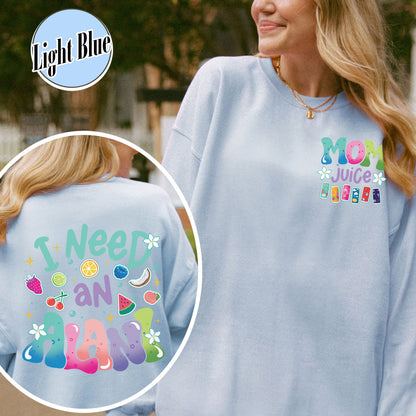 Summer Sweatshirt,Mom juice Sweatshirt, I Need An Alani Sweatshirt, Vintage Summer Sweatshirt