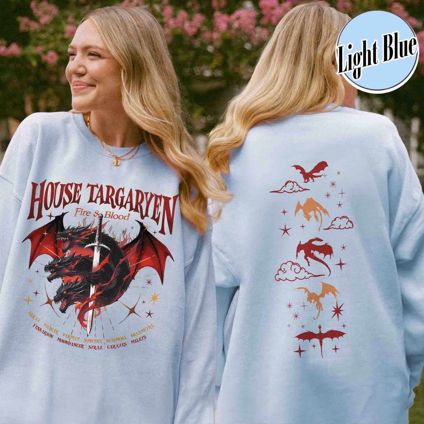 HOTD Sweatshirt, House of the D Sweatshirt, GOT Sweatshirt, Meleys, Shirt With Dragons, Dragon Lovers Sweatshirt, Targaryen Sweatshirt, Team Black, Dragons