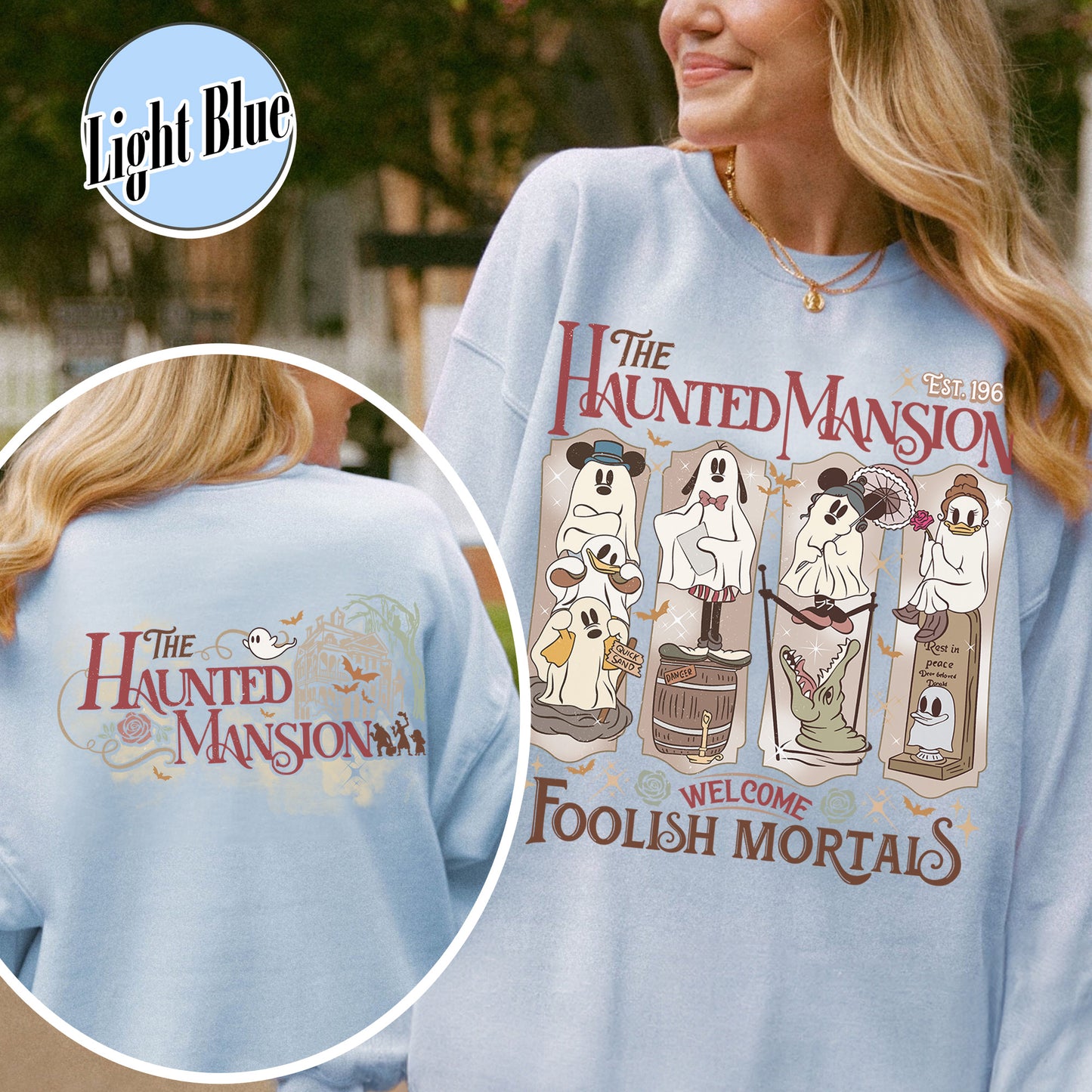 Halloween Sweatshirt, Haunted Mansion Halloween Sweatshirt, Not So Scary Halloween Party Sweatshirt