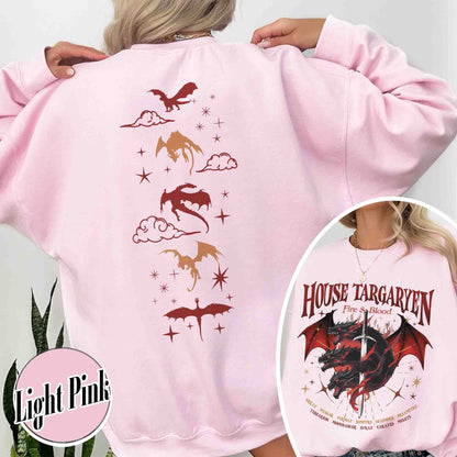 HOTD Sweatshirt, House of the D Sweatshirt, GOT Sweatshirt, Meleys, Shirt With Dragons, Dragon Lovers Sweatshirt, Targaryen Sweatshirt, Team Black, Dragons