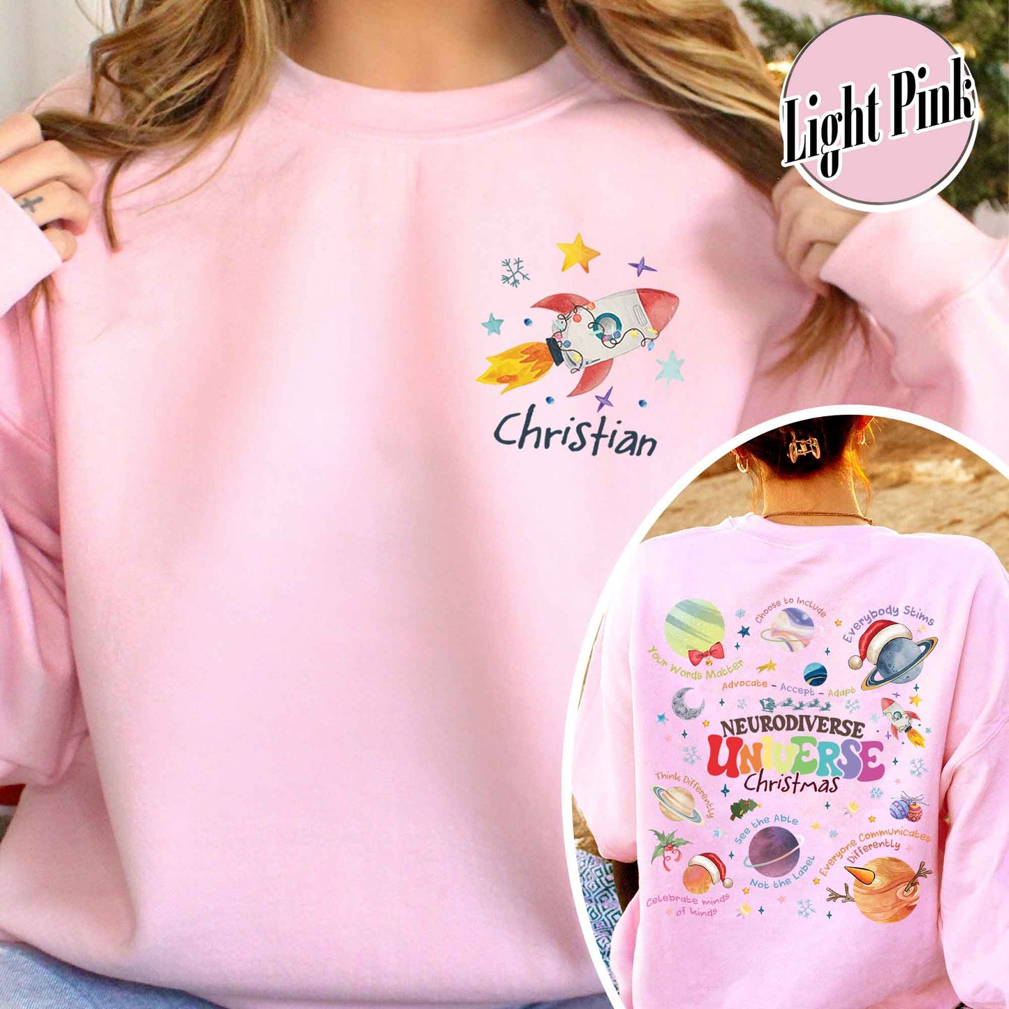 Autism Awareness Sweatshirt, Neurodiverse Universe Christmas Sweatshirt, Just Let Me Stim Sweatshirt