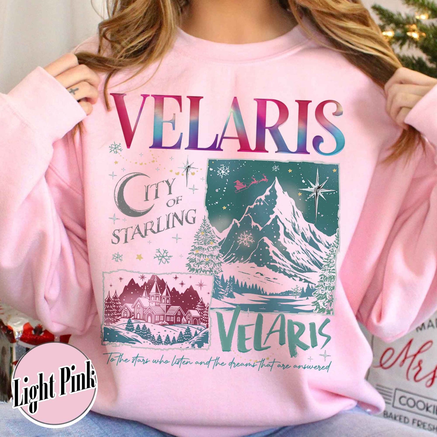 Velaris City Starlight Sweatshirt, Velaris City Sweatshirt, Bookish Gift, Acotar Book Club, Booked for Christmas Acotar, Velaris the Night Court Acotar