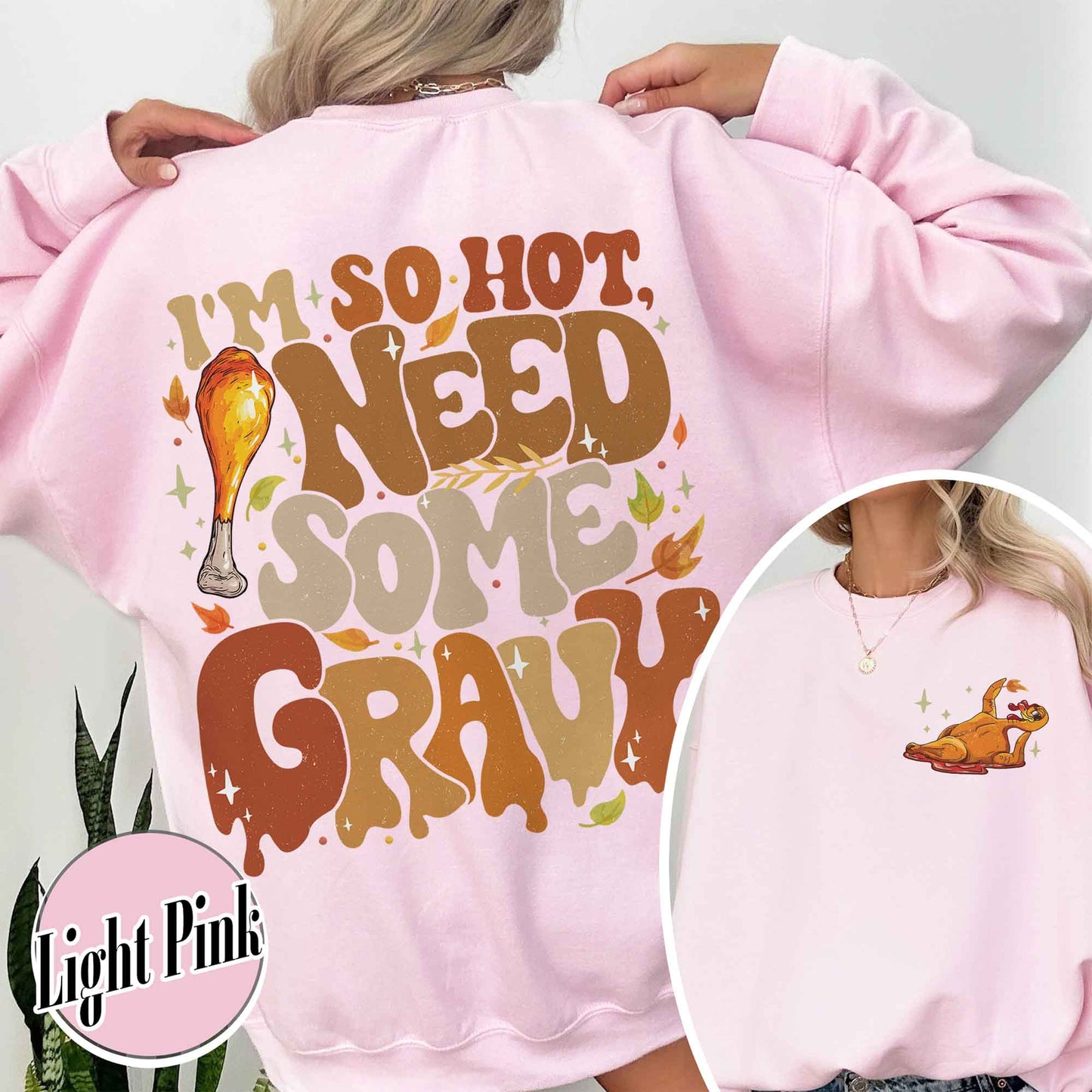 Couple Matching Thanksgiving Sweatshirt, Thanksgiving Couples Sweatshirt, Thanksgiving Sweatshirt for Couples, Gravy and Turkey Couple Sweatshirt, Im So Hot Sweatshirt