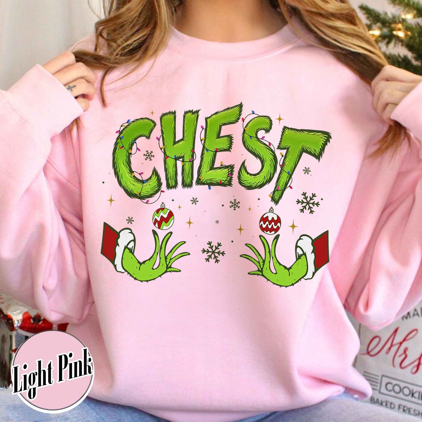 Chest Nuts Couples Matching Sweatshirts, Funny Couple Christmas Sweatshirt, Matching Christmas Outfits Boyfriend Girlfriend, Chest Nuts Christmas Sweatshirt