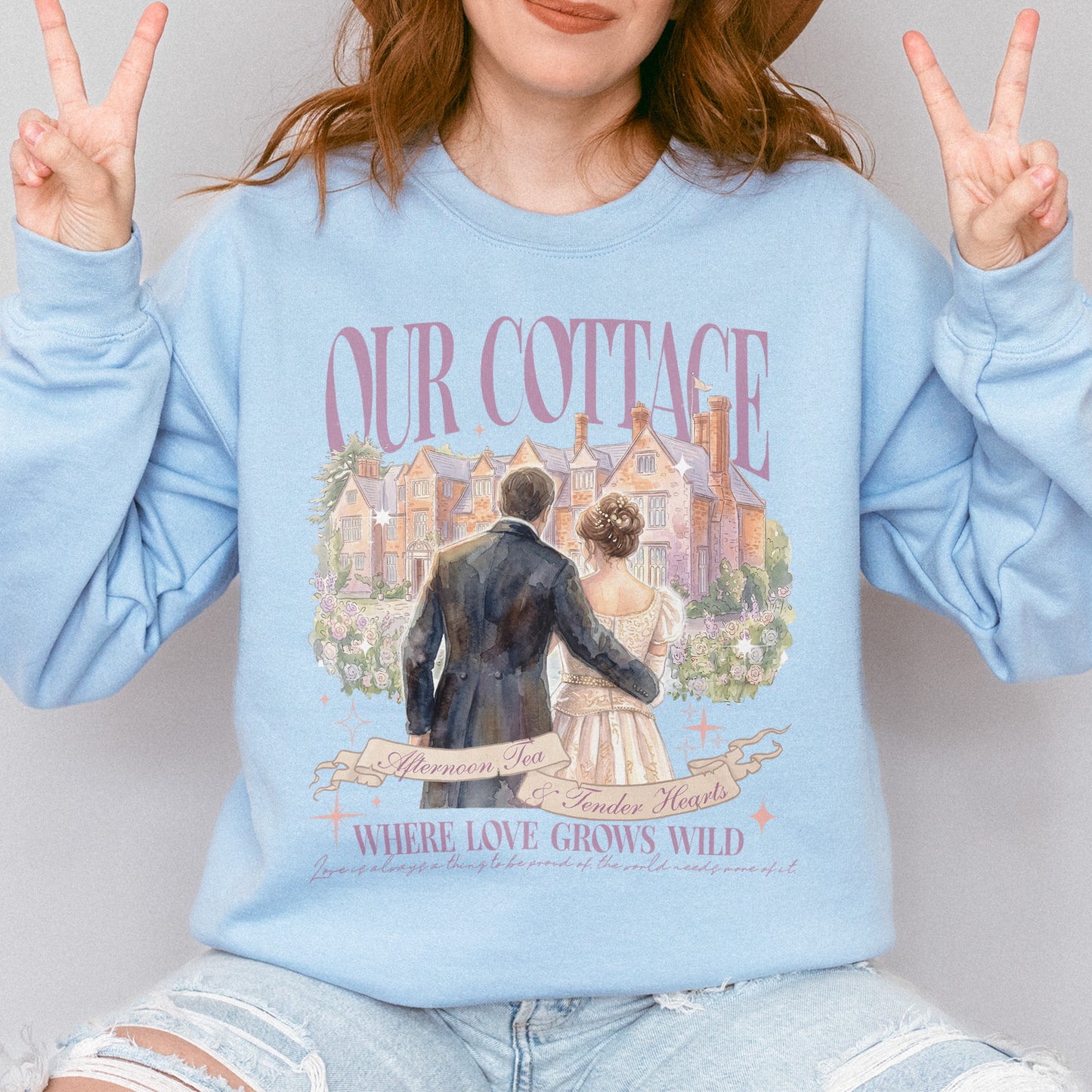 Our Cottage, Bridgerton Regency Romance Inspired, Benedict and Sophie, Bookish Gift, Booklover Sweatshirt
