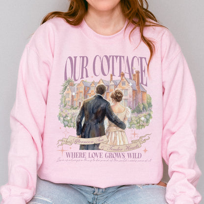 Our Cottage, Bridgerton Regency Romance Inspired, Benedict and Sophie, Bookish Gift, Booklover Sweatshirt
