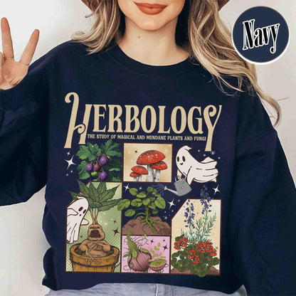 Halloween Sweatshirt, Herbology Plants Sweatshirt, Gardening Sweatshirt, Cute Ghost Sweatshirt