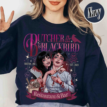 Bookish Sweatshirt, Butcher and Blackbird Sweatshirt, Dark Romance Social Club Sweatshirt, Booklover Gift