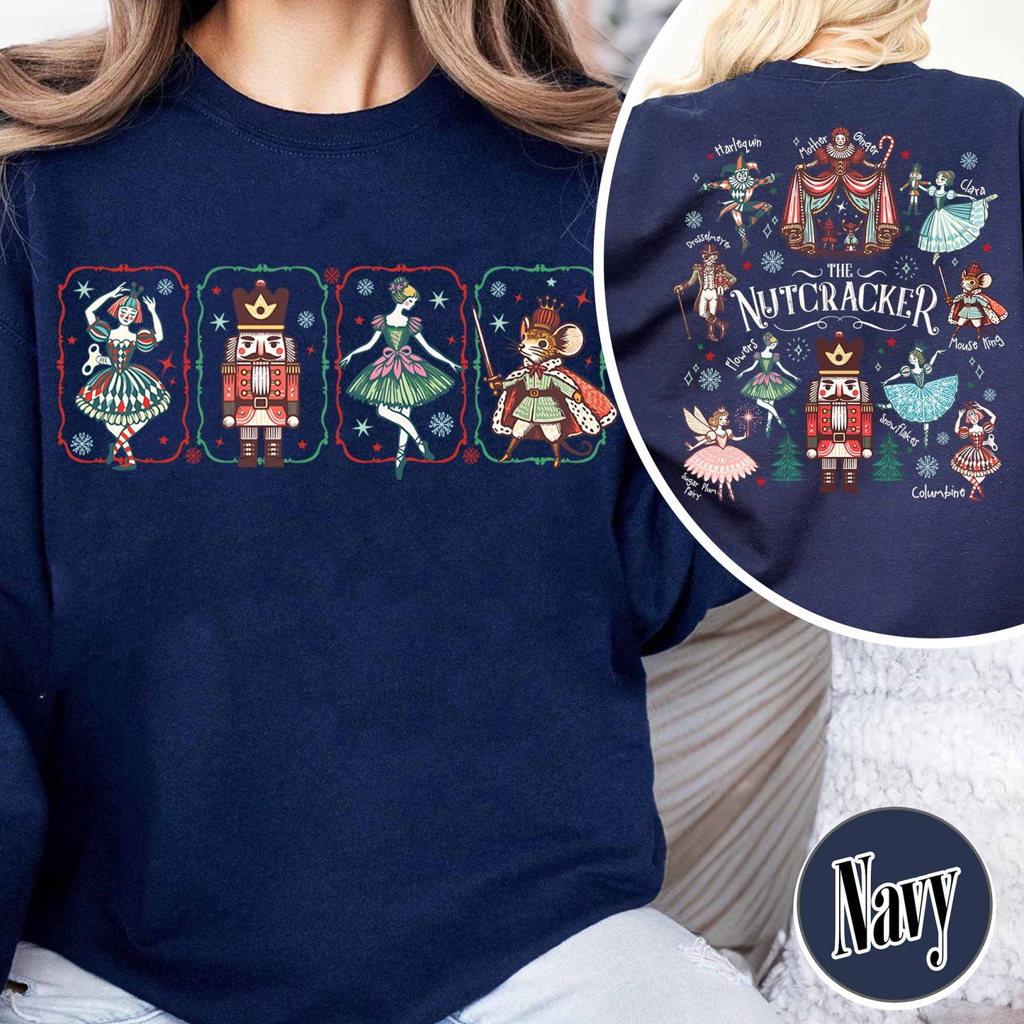 Christmas Party Sweatshirt, Sugar Plum Fairy Sweatshirt,Woman Christmas Sweatshirts, Xmas Sweatshirt,Nut Cracker Sweatsshirt,Christmas Ballet Sweatshirt,Cute Holiday Gift