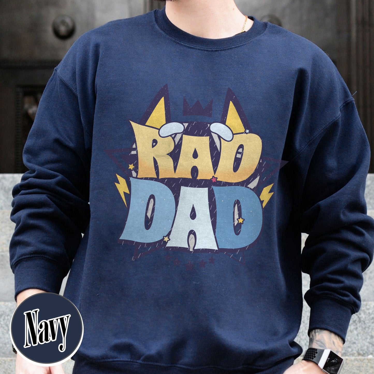Rad Dad Sweatshirt, Fathers Day Gift, Rad Like Dad Sweatshirt, Dad Matching Sweatshirt, Cool Dads Club, Kids Sweatshirts For Fathers Day, The Girl Father Sweatshirt