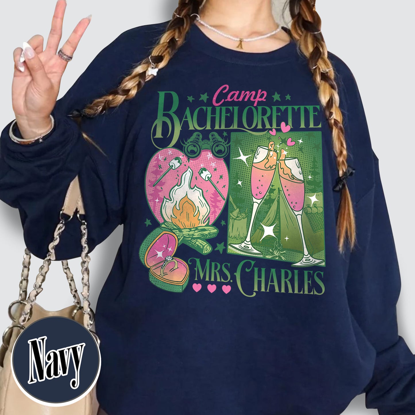 Bachelorette Sweatshirt, Custom Camp Bachelorette Party Sweatshirt, Hiking Bridal Party Sweatshirt