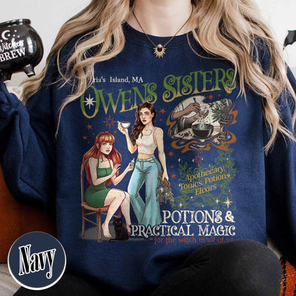 Salem Apothecary Halloween Sweatshirt, Owens Sisters Apothecary Witchy Sweatshirt