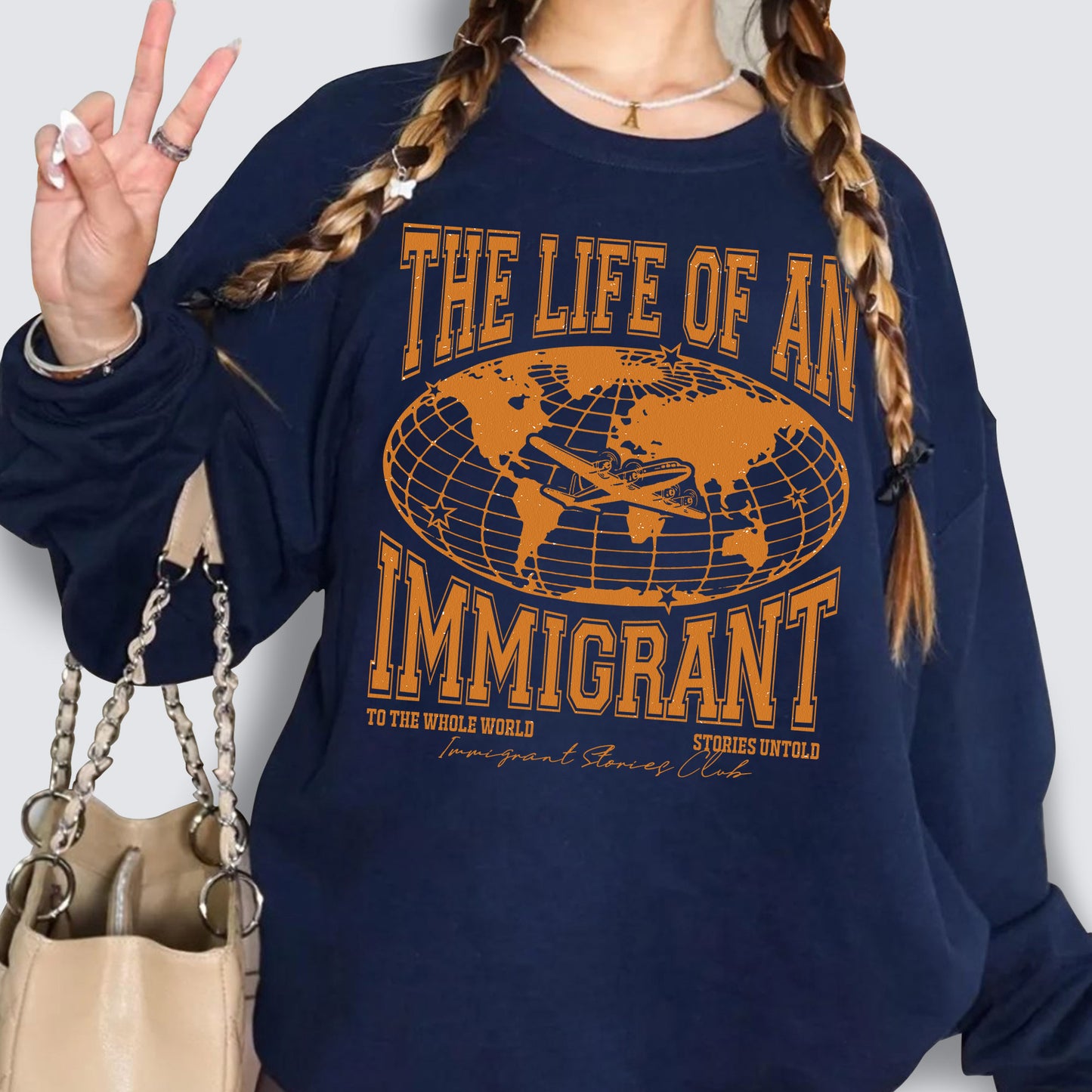 The Life of an Immigrant Sweatshirt, The Life of a Sweatshirt, Empowerment Graphic Sweatshirt, Statement Top, Quote Sweatshirt, Gift for Her Him