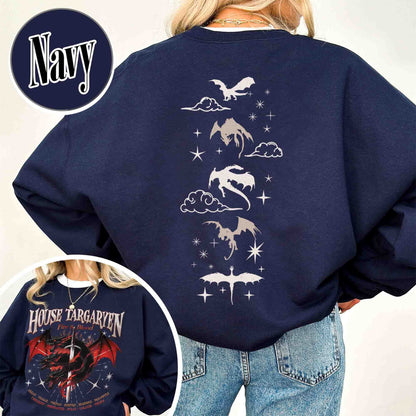 HOTD Sweatshirt, House of the D Sweatshirt, GOT Sweatshirt, Meleys, Shirt With Dragons, Dragon Lovers Sweatshirt, Targaryen Sweatshirt, Team Black, Dragons