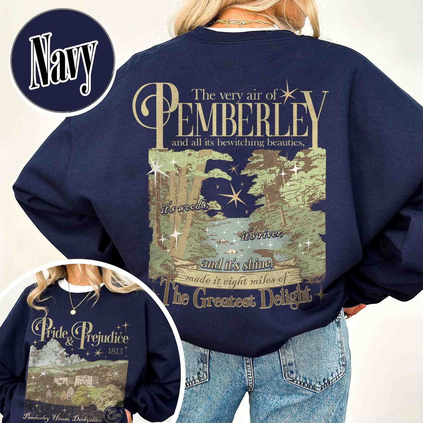 Bookish Sweatshirt, Pemberley Est 1813 Sweatshirt,, Pride and Prejudice Sweatshirt,, Jane Austen Mr Darcy Sweatshirt,