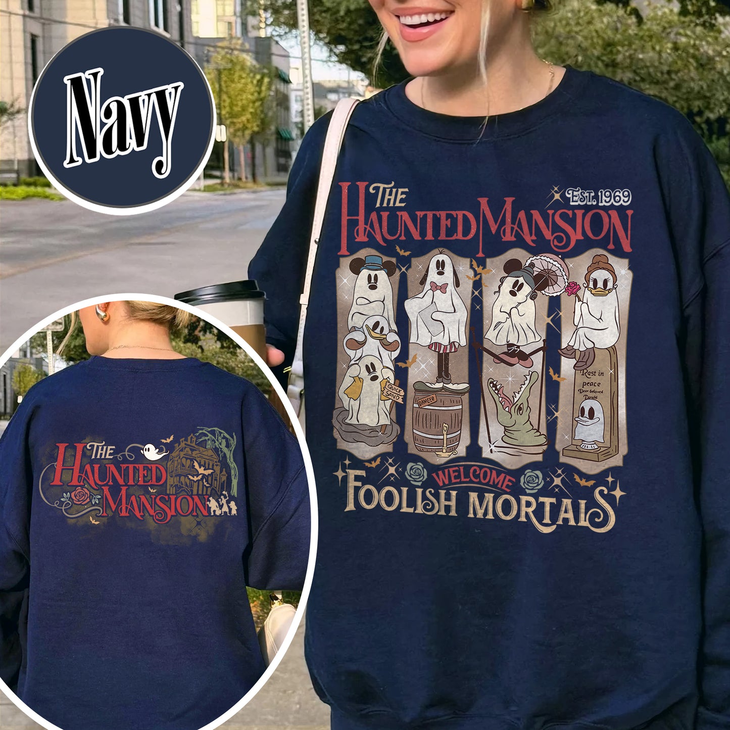 Halloween Sweatshirt, Haunted Mansion Halloween Sweatshirt, Not So Scary Halloween Party Sweatshirt