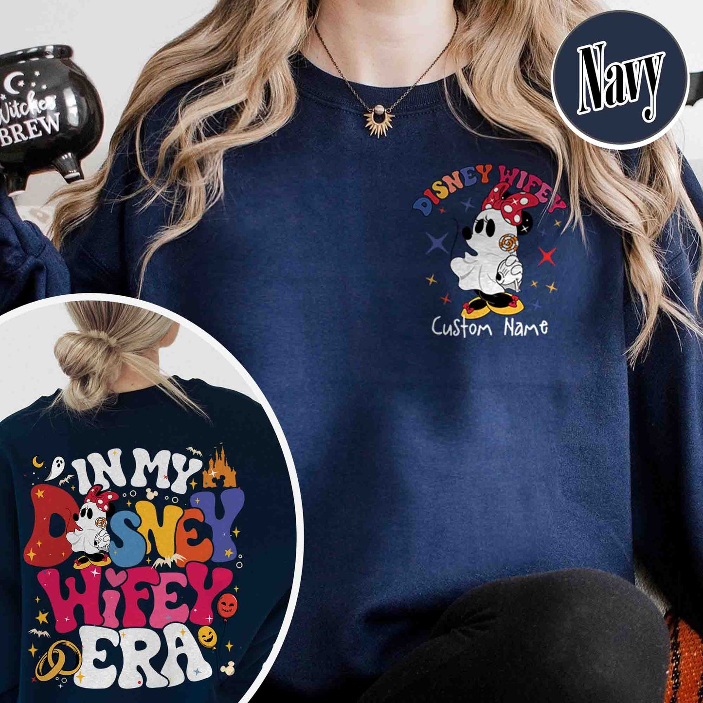 Couples Disney Epcot Sweatshirt, Custom Wife Husband Sweatshirt, in My Disney Hubby Era Sweatshirt